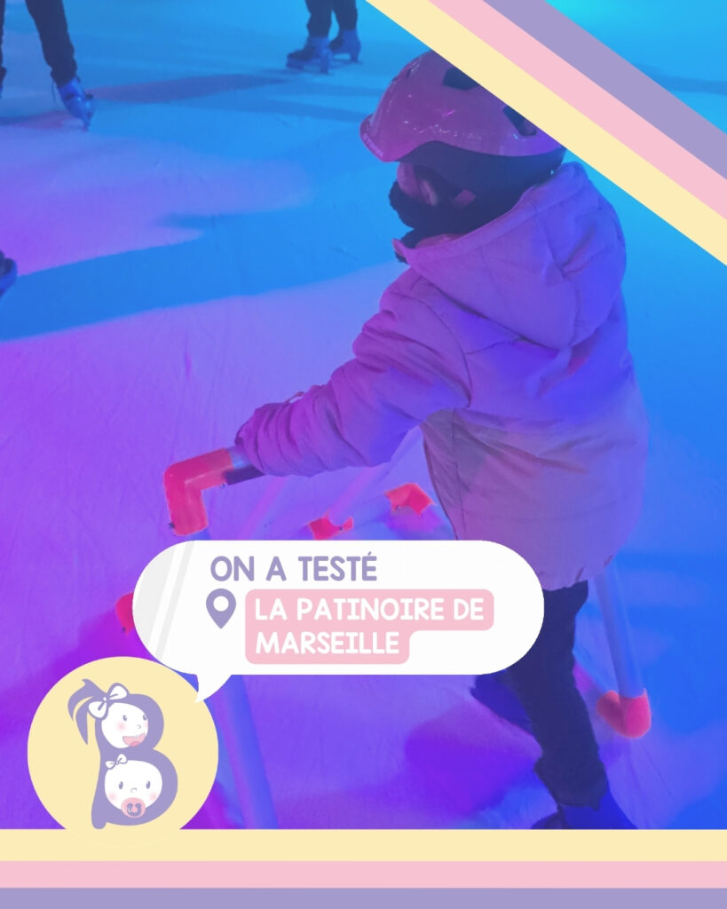 Test patinoire de marseille, palais omnisport avec des tout petits