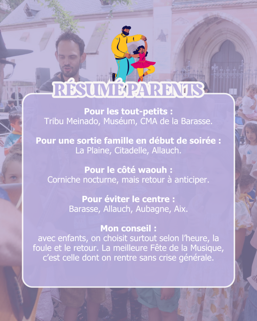 Fête de la Musique avec enfants à Marseille : où sortir en famille le 21 juin 2026 ?