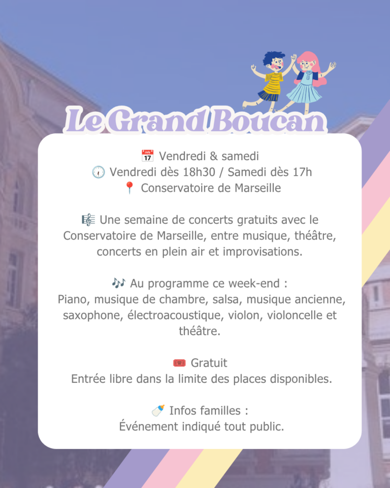 Que faire avec les enfants à Marseille ce week-end du 26 au 28 juin 2026 ?
