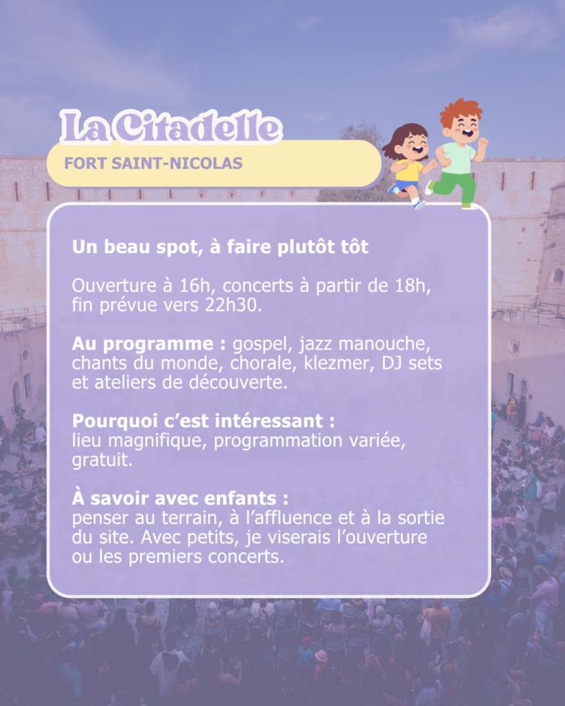 Fête de la Musique avec enfants à Marseille : où sortir en famille le 21 juin 2026 ?
