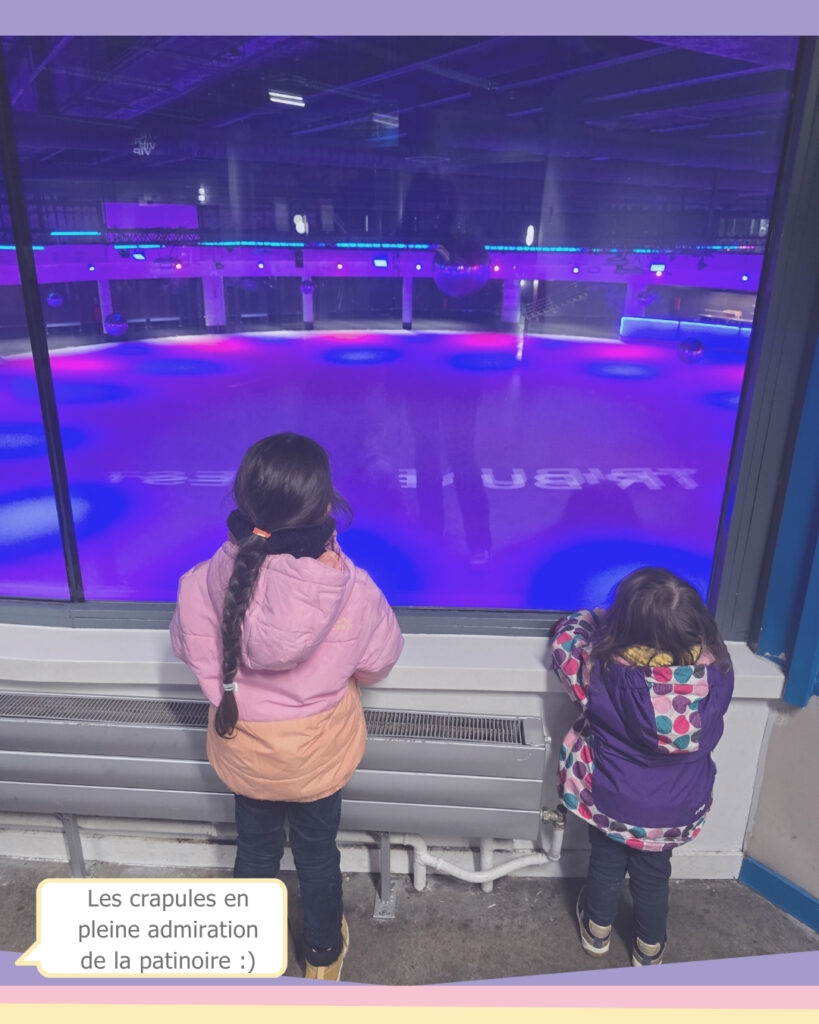 Test patinoire de marseille, palais omnisport avec des tout petits