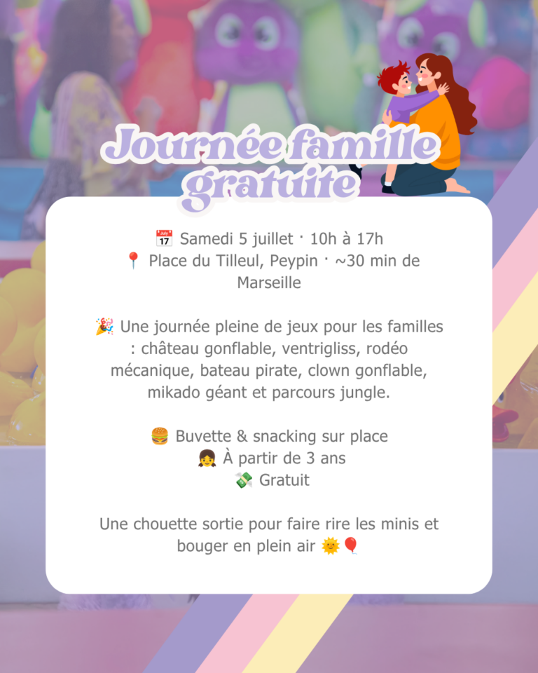 Que faire à Marseille avec des enfants ce week-end ? Les sorties famille des 4 et 5 juillet 2026